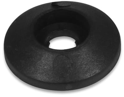 Schraubenrosette 5,3x18x4, PA 6, schwarz, Typ 4 | emico