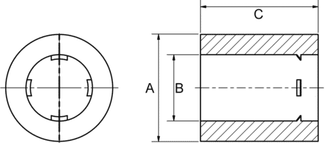 Abstandsrollen 10x6,2x9 Zeichnung