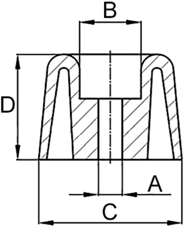 Türpuffer 31x25 Ø 7,5 Zeichnung