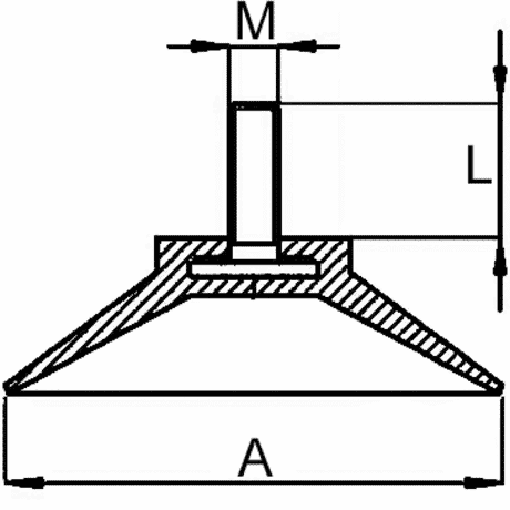 Haftsauger 50 mm Zeichnung
