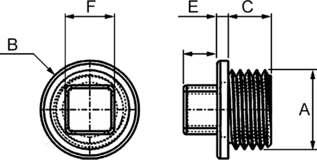 Verschlußschraube DIN 2999 1 1/4&quot; Zeichnung