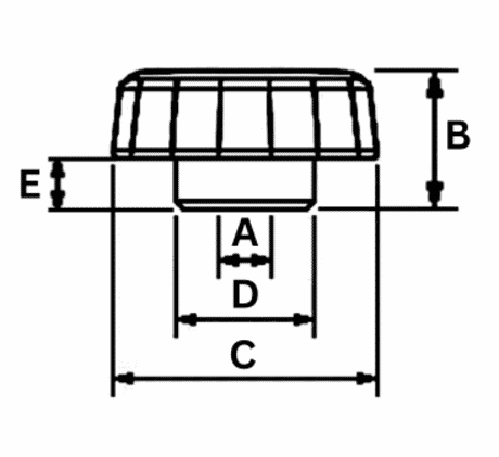 Griffmuttern M10 Zeichnung