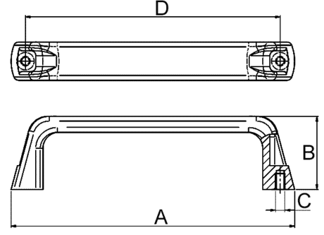 Handgriffe M6 / L=160 Zeichnung