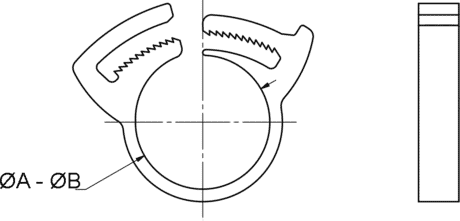 Schlauchklemmen 80,0-85,0 Zeichnung