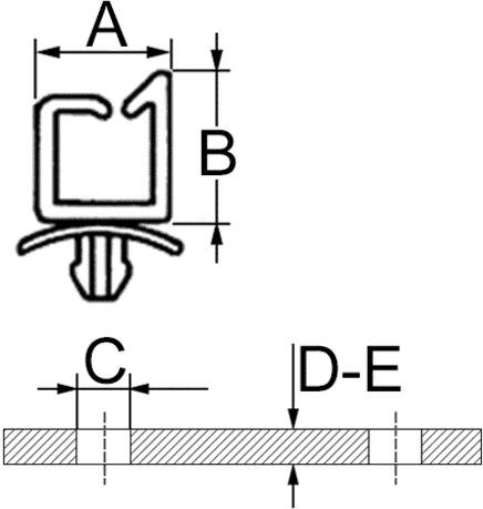 Kabelhalter 8,0 mm Zeichnung