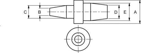 Griffstopfen M10/M12 Zeichnung
