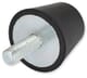 Gummi-Metall-Anschlagpuffer AG M10x25