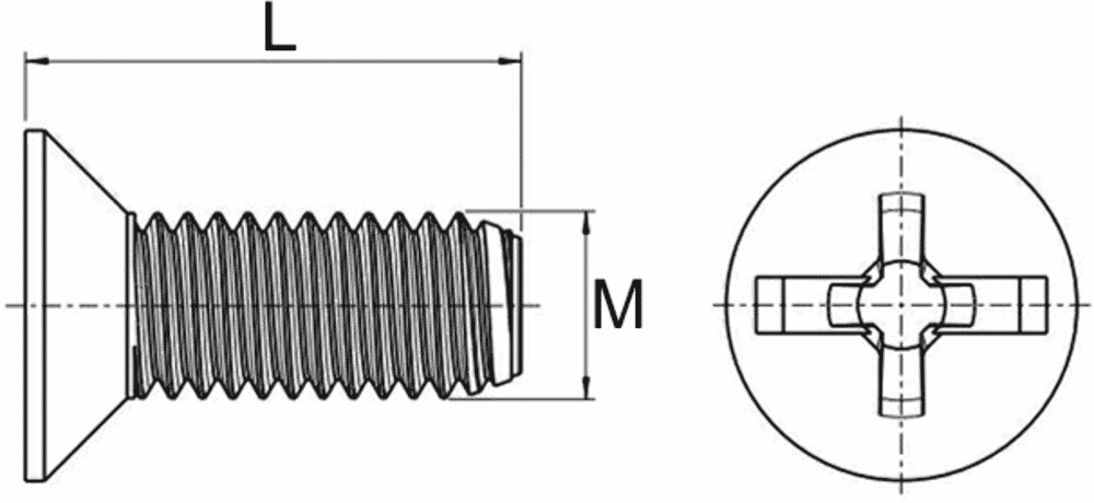 Senkschrauben ~DIN 965 M3x8, PA 6.6, natur | emico