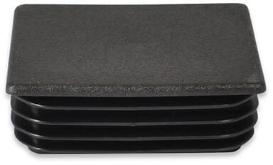 Ribbed rectangular inserts 45/30x0,8-2,5, PE, black | emico