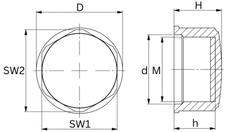 Dichtungskappen BSP 2-1/2&quot;x11 Zeichnung