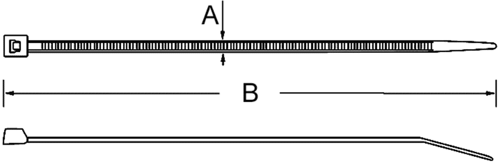 Cable ties 7,8x365, PA 6.6, silver plated / UL94-V2 | emico