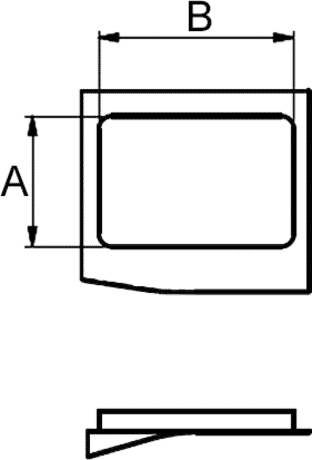 selbstklebende Filzgleiter 25x50 Zeichnung