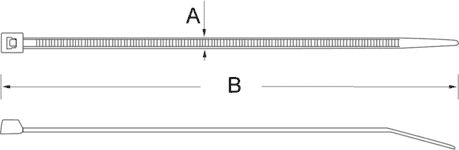 Kabelbinder 7,6/380 Zeichnung