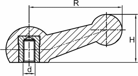 Knebelgriffe M10 Zeichnung