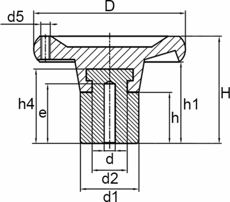 zeichnung Scheibenhandräder M12 Ø200 / Form A Zeichnung