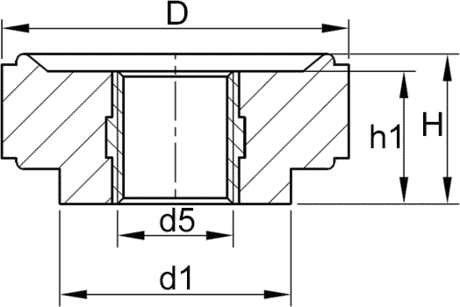 Rändelmuttern M8 / Form D Zeichnung