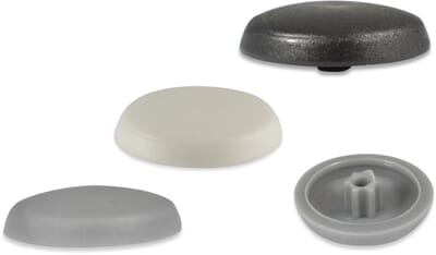 100 Abdeckkappen für Torx-Schrauben - Torx Schraubenabdeckung aus  Kunststoff in verschiedenen Größen (Grau RAL 7001, TX 25)