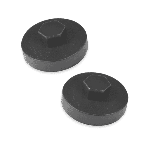 Lamellar plugs rectangular 120/100 x 3,5-6, PE, black | emico