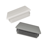 Tappi Terminali Con Lamelle Di Plastica Per Tubi Quadrati 35x35mm - Foto 2