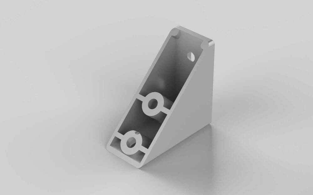 Winkelverbinder 40/80 45°, allufarbig, Nut 5 | bfm